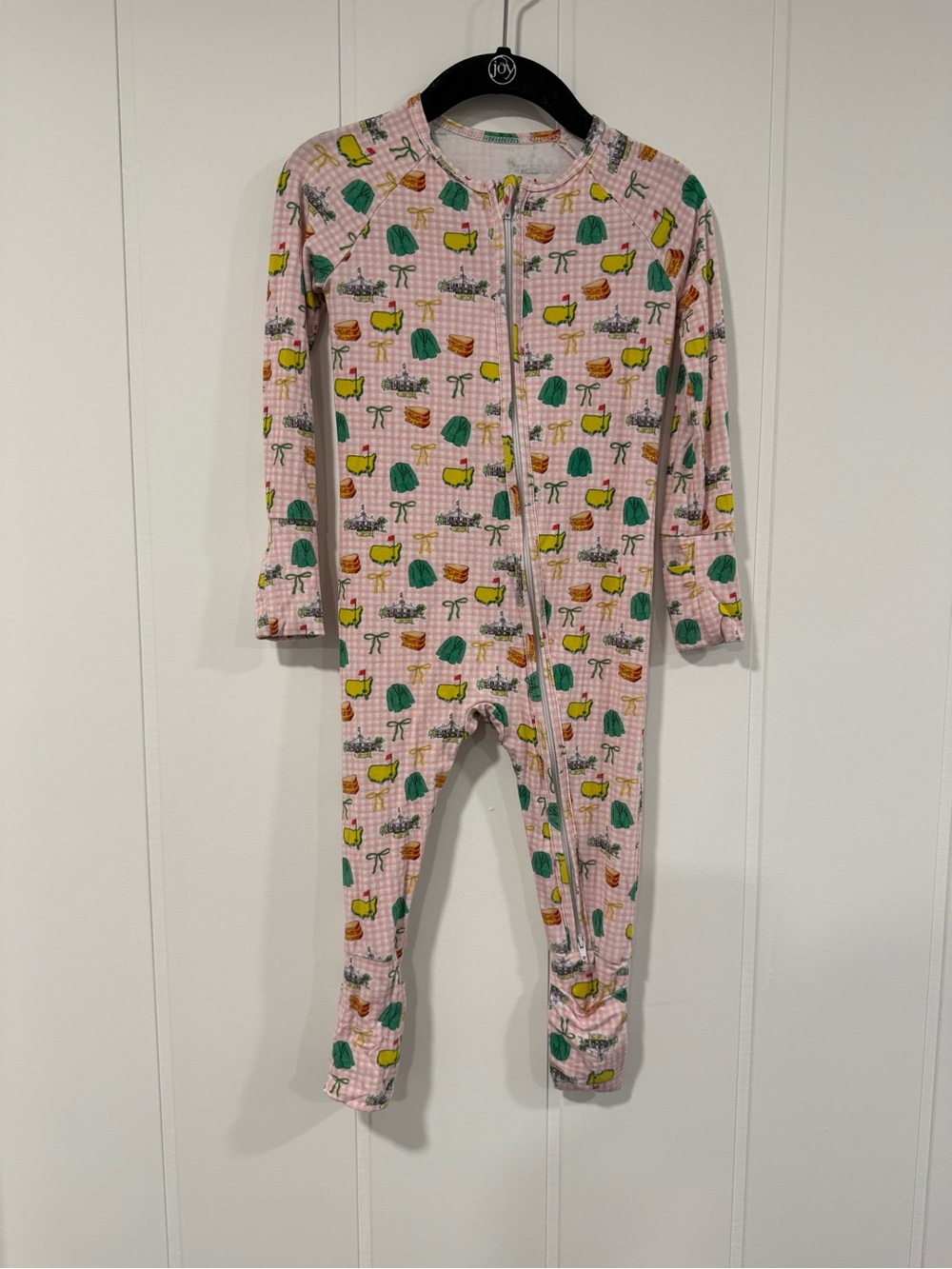 Bamboo Girls Pink Masters Themed Onesie